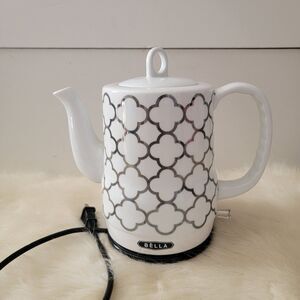 Bella Ceramic Tea Kettle Wht/gry For Parts Not Working Sensio Model KE7937-A